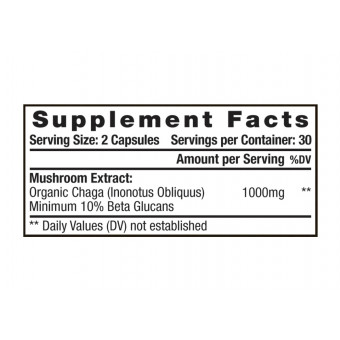 Eidon Bio organic huba Chaga extrakt 60 kapsúl