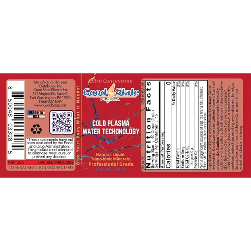 Good State Oxid dusnatý Plasma Water  30 ml