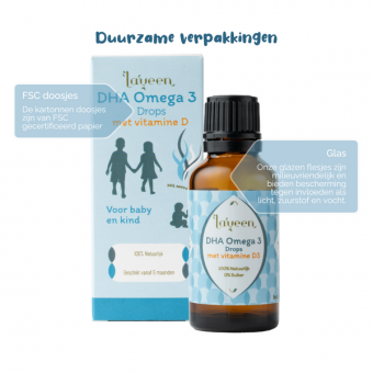 Laveen Omega-3 pre bábätká a deti kvapky s vitamínom D3 30 ml