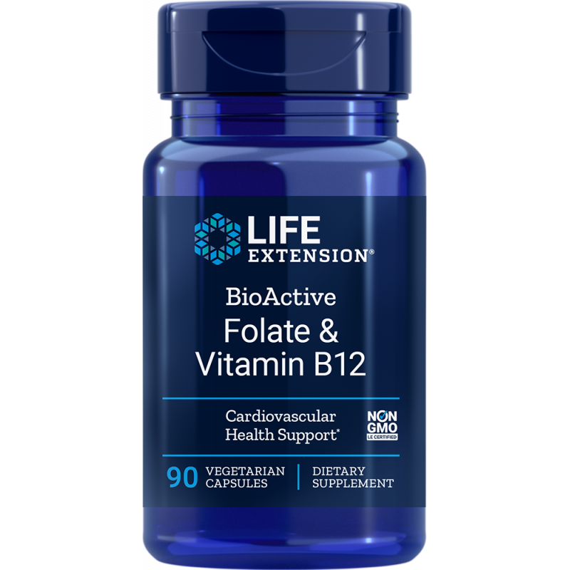 Life Extension BioActive Folate & Vitamin B12 90 ks