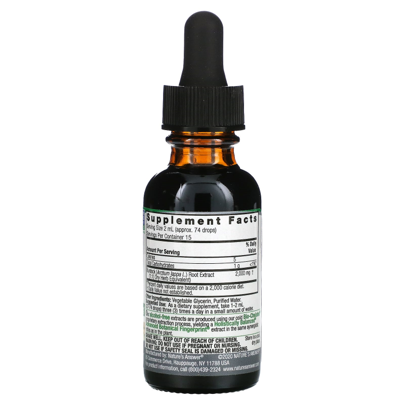 Nature's Answer Lopúch väčší bylinné kvapky 30 ml